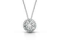 Halskette PG Gioielli Dame Moon in Weißgold Diamante 0.18 Ct CIOMOON/2 - CIOMOON/2